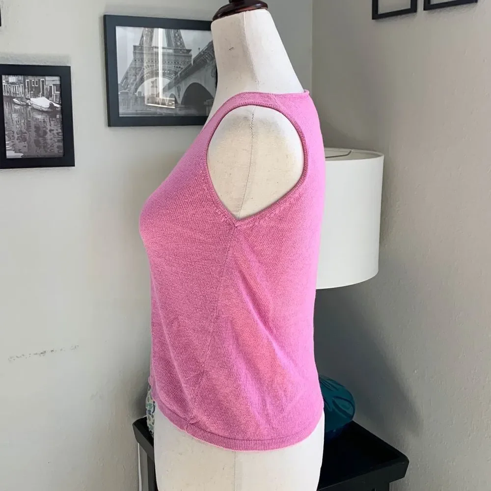 Eileen Fisher v neck sleeveless top size small - Picture 4 of 8